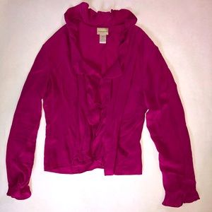 Paradox 100% Silk Blouse Button Up